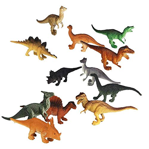 Aeromdale Dinosaurier Kunststoff Modelle Spielzeug Multi-Farben 12 stücke Spielzeug Realistische Dinosaurier Figur Dinosaurier Zeit Unterhaltung von Aeromdale