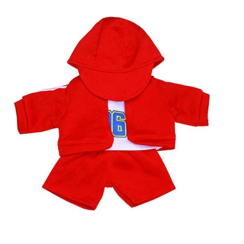 Aeromdale 45.7 cm American Doll Kleidung - Sportjacke, Mütze, T-Shirt, Kurzes Set - Rot von Aeromdale