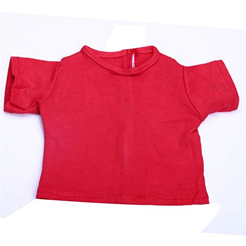 Aeromdale Puppenkleidung, Rundhalsausschnitt, einfarbig, für 45,7 cm große amerikanische Puppenmädchen, 43 cm, Puppenzubehör, Spielzeug, Puppenkostüm, Rot, 1 Stück von Aeromdale