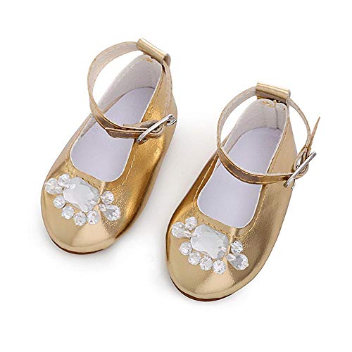 Aeromdale Puppenschuhe Strass Schuhe für 45.7 cm American Doll Girls Puppen 46cm Puppenzubehör Spielzeug - Golden A - 1 Paar Aeromdale Puppenschuhe Strass Schuhe für 45.7 cm American Doll Girls Puppen 46cm Puppenzubehör Spielzeug - Golden A - 1 Paar von Aeromdale