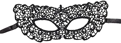Aeromdale Schwarze Spitze Gesichtsbedeckung Damen Augenabdeckung Maskerade Gesichtsbedeckungen Halloween Party Kostüm Teil A - # A von Aeromdale