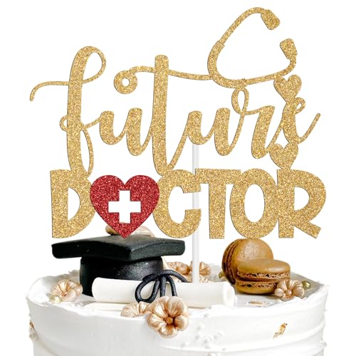 Future Doctor Tortenaufsatz, Congrats Doctor/Phd Degree, Klasse 2024, Medizinische Hochschule, Abschlussfeier, Party, Dekoration, Zubehör, Goldglitzer Future Doctor Tortenaufsatz, Congrats Doctor/Phd Degree, Klasse 2024, Medizinische Hochschule, Abschlussfeier, Party, Dekoration, Zubehör, Goldglitzer von Aeryourtar