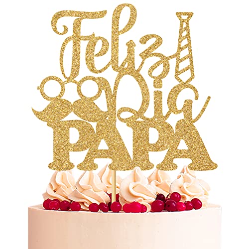 Gold Glitter Feliz Dia Papa Cake Topper, Feliz Cumpleanos Papa Kuchen Dekorationen, Happy Father's Day/Dad's Birthday Party Dekoration Supplies Gold Glitter Feliz Dia Papa Cake Topper, Feliz Cumpleanos Papa Kuchen Dekorationen, Happy Father's Day/Dad's Birthday Party Dekoration Supplies von Aeryourtar
