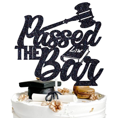 Tortenaufsatz "Passed the Bar", "Congrats Lawyer/Motion to Party", Klasse 2024, Überlebender der Juristen, Abschlussfeier, Party-Dekoration, schwarzer Glitzer Tortenaufsatz "Passed the Bar", "Congrats Lawyer/Motion to Party", Klasse 2024, Überlebender der Juristen, Abschlussfeier, Party-Dekoration, schwarzer Glitzer von Aeryourtar
