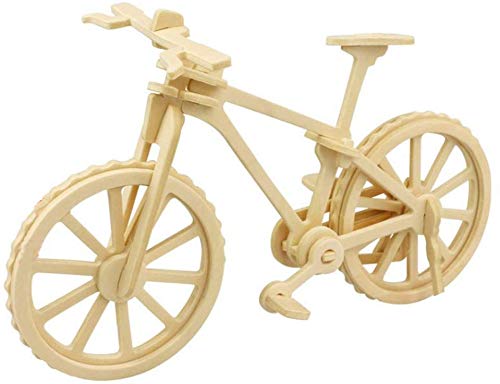 Aestm Holz-Fahrrad, 3D Holzbausatz Holzpuzzle Kinder Modellbau Holz Bausatz zum Zusammenstecken Pädagogisches Spielzeug Geschenk (Fahrrad) von Aestm