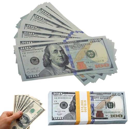 Aethryon 120 Blätter Prop Money, Geldscheine Falschgeld, Fake Geld, Fake Money Dollar für Kinder Kaufladen, Fake Feldscheine, Spielgeld Dollar Scheine, 100$ Aethryon 120 Blätter Prop Money, Geldscheine Falschgeld, Fake Geld, Fake Money Dollar für Kinder Kaufladen, Fake Feldscheine, Spielgeld Dollar Scheine, 100$ von Aethryon