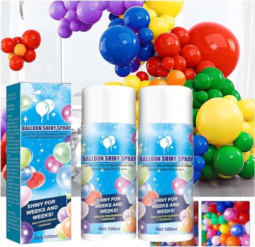 Aeutwekm Ballon-Glitzer-Spray – Ballon-Hochglanz-Spray für Luftballons – glitzerndes Ballonspray, kein Tropfen, sofortiger Glanz – verbessert die Dekoration für Geburtstage, Hochzeiten, von Aeutwekm