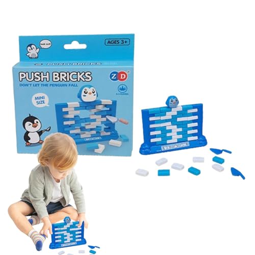 Aeutwekm Spielzeugblöcke für Kleinkinder, Kleinkindbausteine ​​,Tragbare Mini-Stacking-Push-Bricks, interaktiv | Buntes Spielzeug für die frühe Entwicklung, pädagogische Blockspiele zur Förderung von von Aeutwekm