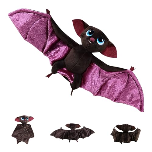 Afenau Fledermaus Kuscheltier, Biegbarer Kuscheltier Fledermaus, Weich Fledermaus Plüschtier für Kinder und Erwachsene, 19x42 cm Fledermaus Plüsch Toy für Halloween, Geburtstagsdekoration (Braun) von Afenau