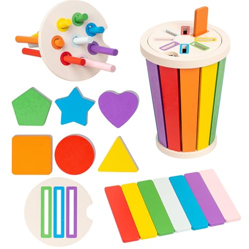 Afenau Kinder Montessori Spielzeug ab 2 3 4 Jahre, Steckspiel ab 1 Jahr Farbe Form Sortierspielzeug, Sortierspiel ab 1 Jahr Holz, Holzspielzeug Montessori Steckspiel ab 2 für Kinder Weihnachten Afenau Kinder Montessori Spielzeug ab 2 3 4 Jahre, Steckspiel ab 1 Jahr Farbe Form Sortierspielzeug, Sortierspiel ab 1 Jahr Holz, Holzspielzeug Montessori Steckspiel ab 2 für Kinder Weihnachten von Afenau
