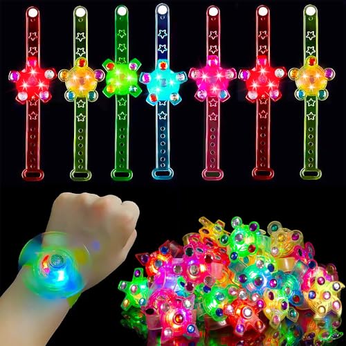 Afenau Leuchtarmbänder für Kinder, 30 Stück Knicklichter Kinder, Rotierendes Licht Fidget Armband, Einstellbar LED Armbänder für Geburtstags, Weihnachten, Raves, Hallowen Afenau Leuchtarmbänder für Kinder, 30 Stück Knicklichter Kinder, Rotierendes Licht Fidget Armband, Einstellbar LED Armbänder für Geburtstags, Weihnachten, Raves, Hallowen von Afenau