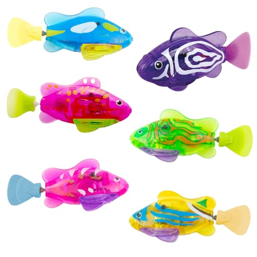 Afenau Robo Fish, 6 Stück Robo Fische für Kinder, Wiederverwendbare Elektrische Fische mit Leuchtende, Fisch Badewanne Spielzeug Elektrisch, Schwimmende Fische Spielzeug für Pool mit Batterie Afenau Robo Fish, 6 Stück Robo Fische für Kinder, Wiederverwendbare Elektrische Fische mit Leuchtende, Fisch Badewanne Spielzeug Elektrisch, Schwimmende Fische Spielzeug für Pool mit Batterie von Afenau