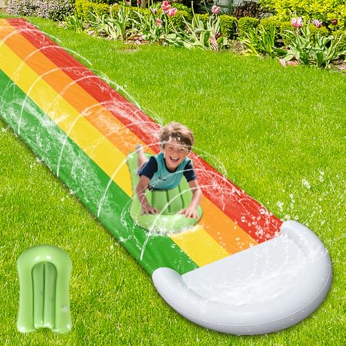Afenau Wasserrutsche Garten für Kinder, 480x85 cm Aufblasbare Wasserrutsche, Single Waterslide Garten mit Bodyboards, Wassermatte Kinder Outdoor für Sommerpartys, Garten, Rasen und AußEn-Wasserspaß Afenau Wasserrutsche Garten für Kinder, 480x85 cm Aufblasbare Wasserrutsche, Single Waterslide Garten mit Bodyboards, Wassermatte Kinder Outdoor für Sommerpartys, Garten, Rasen und AußEn-Wasserspaß von Afenau