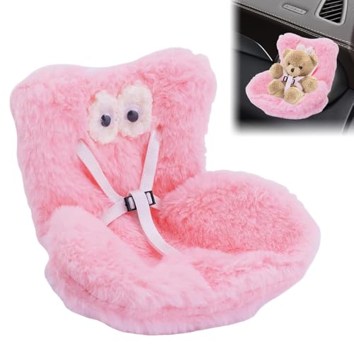 Auto Puppen Sicherheitssitz, Afenau Puppen-autositz mit Luftschlitzklammer, Weich und Niedlich Puppen Autositz, Puppensitz für Auto, Puppenautositz zur Präsentation von 10–17cm (Rosa) von Afenau