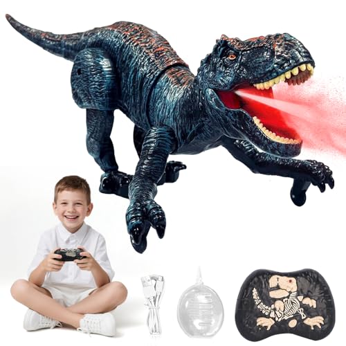 Ferngesteuerter Dinosaurier, 2.4 GHz Ferngesteuerter Dino T-rex mit Spray, Licht und Brüllen, Dinosaurier Ferngesteuert mit Gehbewegungen, Wiederaufladbar Dino Ferngesteuert ab 3 Jahre Ferngesteuerter Dinosaurier, 2.4 GHz Ferngesteuerter Dino T-rex mit Spray, Licht und Brüllen, Dinosaurier Ferngesteuert mit Gehbewegungen, Wiederaufladbar Dino Ferngesteuert ab 3 Jahre von Afenau