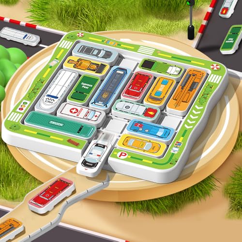 Parkspiele für Kinder, Afenau Logikspiele ab 6 Jahre Auto mit 750 Levels, Denken Logik Puzzle Spiele, Kinderspielzeug Familienspiel Reisespiel für Jungen Mädchen ab 6 7 8 9 10 Jahren von Afenau