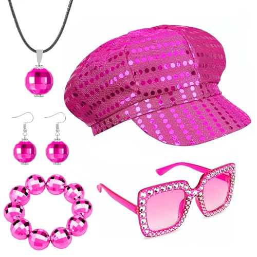 AffeGifts 5pcs Abba Kostüm Damen, Disco Fancy Kleid Glitter Hut Abba mit Pailletten Hut Bling Sonnenbrille Halskette Nracelet Ohrringe Disco Outfit Damen 70er 80er Jahre Disco Theme Party AffeGifts 5pcs Abba Kostüm Damen, Disco Fancy Kleid Glitter Hut Abba mit Pailletten Hut Bling Sonnenbrille Halskette Nracelet Ohrringe Disco Outfit Damen 70er 80er Jahre Disco Theme Party von AffeGifts