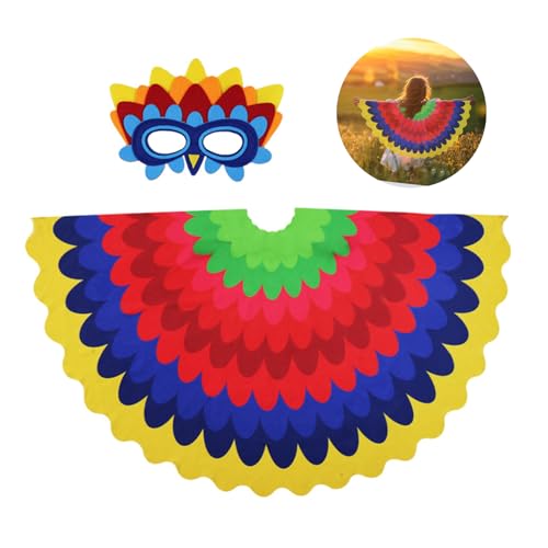 AffeGifts Kostüm Papagei Kinder, Vogelflügel für Kinder Papagei Flügel Cape mit Papagei Maske für 3-8 Jahre verkleiden Cosplay Party Halloween Outfits AffeGifts Kostüm Papagei Kinder, Vogelflügel für Kinder Papagei Flügel Cape mit Papagei Maske für 3-8 Jahre verkleiden Cosplay Party Halloween Outfits von AffeGifts