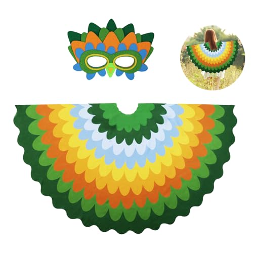 AffeGifts Kostüm Papagei Kinder, bunte Vogelflügel für Kinder Papagei Flügel Cape mit Papagei Maske für 3-8 Jahre verkleiden Cosplay Party Halloween Outfits AffeGifts Kostüm Papagei Kinder, bunte Vogelflügel für Kinder Papagei Flügel Cape mit Papagei Maske für 3-8 Jahre verkleiden Cosplay Party Halloween Outfits von AffeGifts
