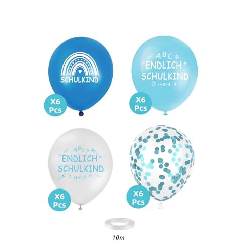 Affivia Einschulung Luftballons (blau) von Affivia