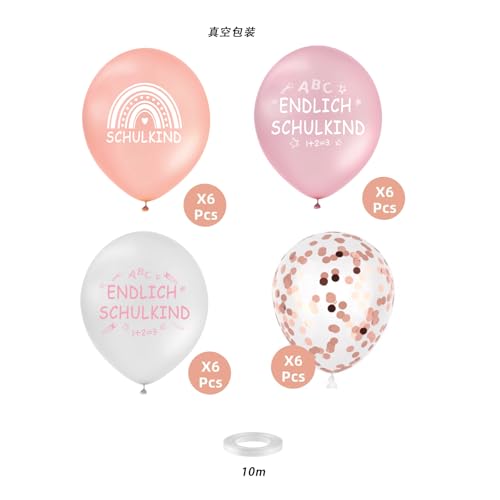 Affivia Einschulung Luftballons (rosa) von Affivia
