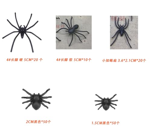 Affivia Spinne Halloween Deko (Schwarz, 150 Stück (5 Größen)) von Affivia