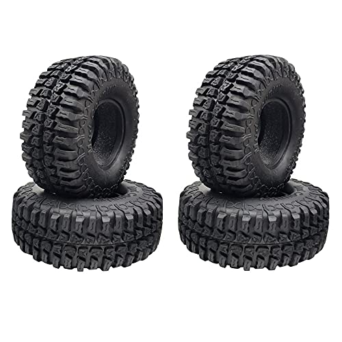 Aflytep 4 Stück 100 mm 1.9 Reifen aus Gummi Reifen für 1/10 Fernbedienung Raupe Auto Axial SCX10 90046 AXI03007 TRX4 D90 CC01 von Aflytep