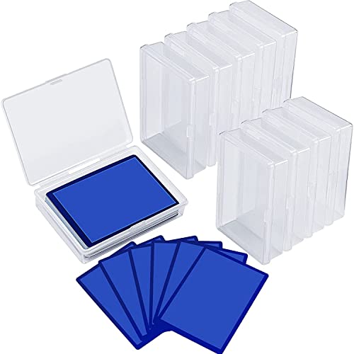 Aflytep Packung mit 15 Kartenhüllen für Sammelkarten, Organizer für Karten, transparent, leere Aufbewahrungsbox für Karten von Aflytep
