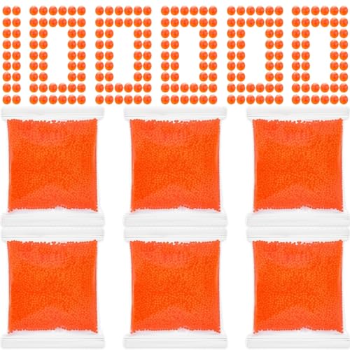 Gel-Kugel-Blaster-Munition, 7–8 mm (6 Stück, 10.000 Stück), Gel-Wasser-Blaster-Nachfüllmunition für Spritzpistole, Gelkugeln für Splat Ball Blaster, aus ungiftigem, umweltfreundlichem Material, ab 14 von Afoxon