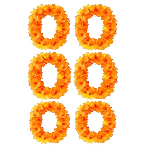 Kokos-BH, Hawaii-Gras, Hula-Rock, Kostüm-Set, Tanz-Leis-Outfit für Damen, Luau-Partyzubehör (Gelb und Orange) von Afoxon