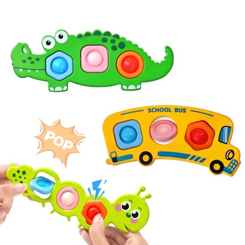 Afufu 3Set Sensorik Spielzeug für Kleinkinder ab 10 Monaten, Lernspielzeug Sensorisches Entwicklungsspielzeug, Montessori Motorikspielzeug, Reisespielzeug, Stressabbau Fidget Toys für Jungen Mädchen von Afufu