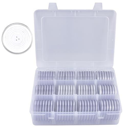 84 Stücke 46mm Münzkapseln, mit Schaumdichtung und Plastikspeicher Organizer Box, Münzhalter Sammler Fall für Münzsammlung Supplies 7 Größen (16/20/25/27/30/38/46mm (Clear Box+White Dichtungen) 84 Stücke 46mm Münzkapseln, mit Schaumdichtung und Plastikspeicher Organizer Box, Münzhalter Sammler Fall für Münzsammlung Supplies 7 Größen (16/20/25/27/30/38/46mm (Clear Box+White Dichtungen) von Againmore