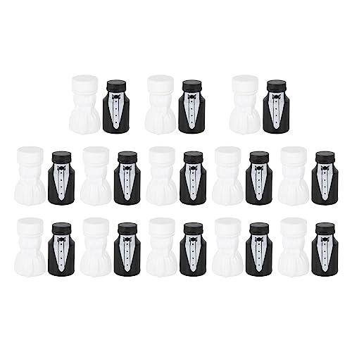 26PCS Hochzeits-Bubble-Flaschen, Mini-Bubble-Maker, Braut-und Bräutigam-Form-Mini-Bubbles-Party-Gefälligkeiten, Massen-Party-Gunst für Verlobung, Braut Feier von Agatige