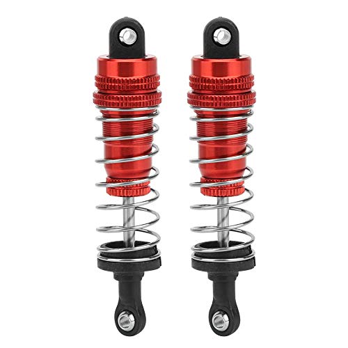 2PCS Stoßdämpfer, 80mm Metall Stoßdämpfer Dämpfer Universal RC Stoßdämpfer Federbein Upgrade Teile Für WLtoys 1/14 144001 RC Modell(Rot) von Agatige