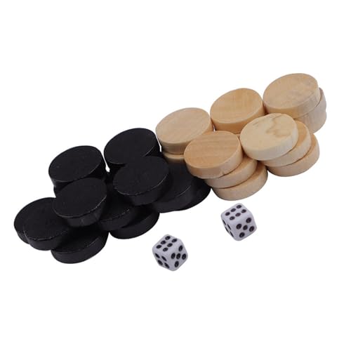32Pcs Drafts und Checkers und Backgammon Schachstück, 0,7 Zoll Zugluft Brettspiel Schachstücke für Kinder Brettspiele Lernen Camping von Agatige