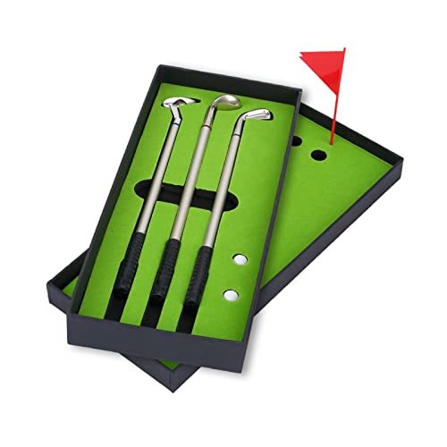 Agatige Golf-Stift-Set, Mini-Golfschläger, Kugelschreiber-Set, Schreibtisch-Briefpapier-Dekoration Mit Bällen, Flagge Für Männer Und Frauen, Geschenk Agatige Golf-Stift-Set, Mini-Golfschläger, Kugelschreiber-Set, Schreibtisch-Briefpapier-Dekoration Mit Bällen, Flagge Für Männer Und Frauen, Geschenk von Agatige