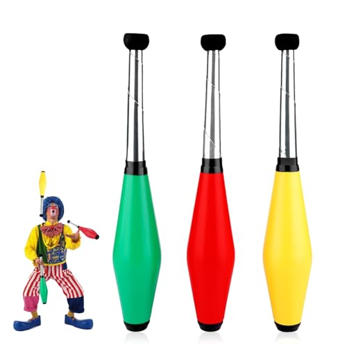 Jonglierkeulen, 3er Jonglierset Trainer Street Jonglierkeulen Jonglierkeulen-Pin-Set für Anfänger PE-Feuerfackel-Jonglierkeule für Schulaufführungen Koordinationstraining Jonglierkeulen, 3er Jonglierset Trainer Street Jonglierkeulen Jonglierkeulen-Pin-Set für Anfänger PE-Feuerfackel-Jonglierkeule für Schulaufführungen Koordinationstraining von Agatige