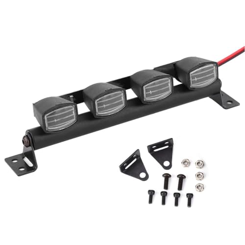 Agatige Rc Led Lichtleiste, Rc Dachleuchte Lampenperlen, RC Car Dachleuchten, 4 Lights 4/5/6 LED-Leuchten Dachlampe Karosserie Dachleuchten RC LED Dachleuchte Für 90046 SCX10 Pull Car von Agatige