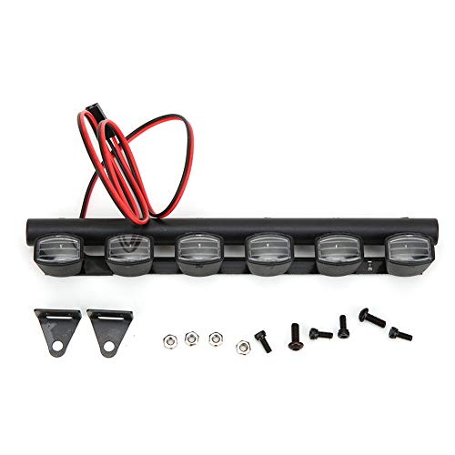 Agatige RC Car Dachleuchten, RC Car Light Bar Kit 4/5/6 LED-Leuchten Dachlampe Karosserie Dachleuchten RC LED Dachleuchte Für TRX4 90046 SCX10 Pull Car(6 Lights) von Agatige