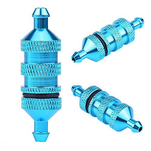 HSP -Legierung Aluminium Ölbrennstofffilter, Hochleistungs -Nitro -Kraftstofffilterersatzteil für 1/8 1/10 RC -Autos Skala Skala (Blau) von Agatige
