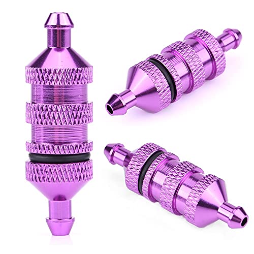 HSP -Legierung Aluminium Ölbrennstofffilter, Hochleistungs -Nitro -Kraftstofffilterersatzteil für 1/8 1/10 RC -Autos Skala Skala (Violett) von Agatige
