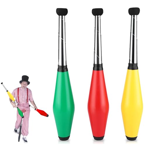 Jonglierkeule, Trainer Street Jonglierkeulen, Tolle Trainerkeule, jonglierset, Jonglierkeulen für Erwachsene, 3 Jonglierstifte für Profis und Anfänger für Anfänger und Fortgeschrittene Jongleure Jonglierkeule, Trainer Street Jonglierkeulen, Tolle Trainerkeule, jonglierset, Jonglierkeulen für Erwachsene, 3 Jonglierstifte für Profis und Anfänger für Anfänger und Fortgeschrittene Jongleure von Agatige