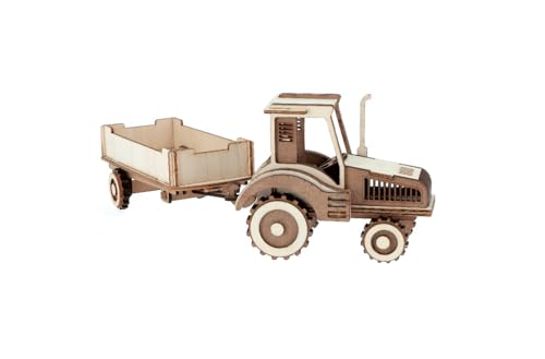 Agent paper - Traktor aus Holz – Holz – Figur – Kinder – Dekoration – Spiel – Basteln – Geschenkidee von Agent paper