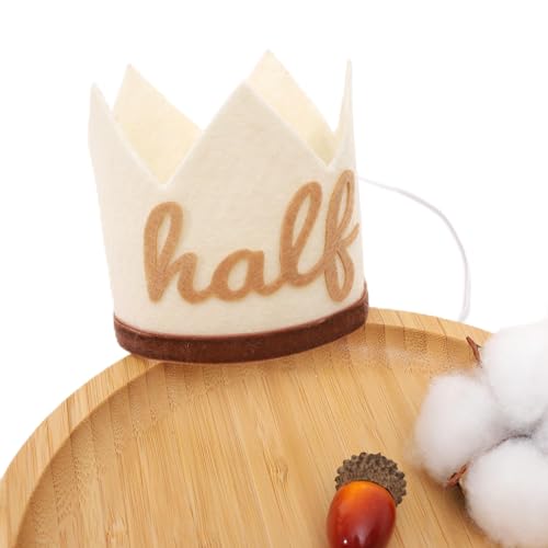 Agkvw Halber Geburtstag Krone - Boho Cake Smash Requisite, 6 Monate Hut für Kinder in Braun Agkvw Halber Geburtstag Krone - Boho Cake Smash Requisite, 6 Monate Hut für Kinder in Braun von Agkvw