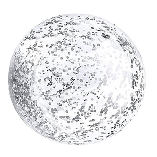Agoky 12'' 16'' Beach Balls - Aufblasbare Schwimmbad Spielzeuge Aufblasen Beachball Sommer Wasserspiele Luau Dekorationen Silber 2 One Size von Agoky