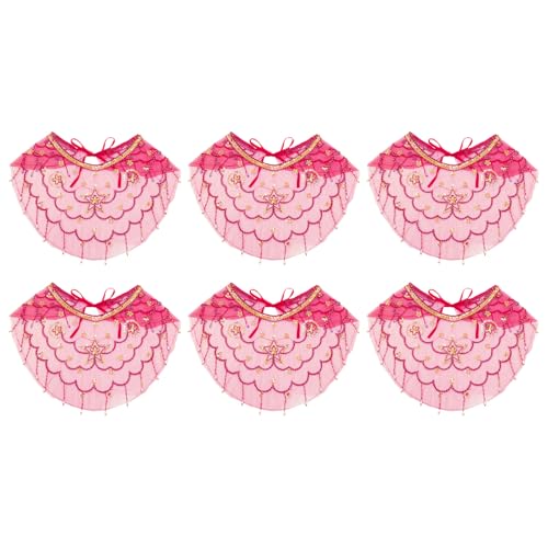 Agoky Bauchtanz Gesichtsschleier Damen Mesh Schleier Pailletten Gesichtsmaske Arabisch Kostüm Zubehör Schmuck Tanzkostüm Hot Pink 6Pcs One Size Agoky Bauchtanz Gesichtsschleier Damen Mesh Schleier Pailletten Gesichtsmaske Arabisch Kostüm Zubehör Schmuck Tanzkostüm Hot Pink 6Pcs One Size von Agoky