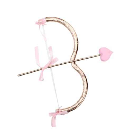 Agoky Cupid Mini Arrow Set Valentines Day Halloween Cupid Kostüm Zubehör Für Damen Kinder Cosplay Party Gold Pink Einheitsgröße von Agoky