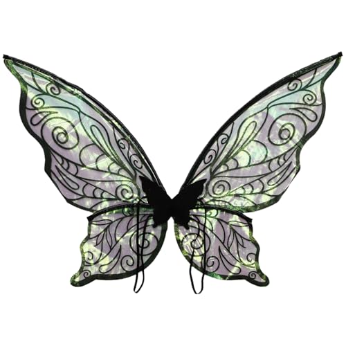 Agoky Fee Kostüm Set für Frauen und Mädchen Fee Schmetterling Flügel Blumengirlande Zauberstab & Elfenohren Schwarz One Size Agoky Fee Kostüm Set für Frauen und Mädchen Fee Schmetterling Flügel Blumengirlande Zauberstab & Elfenohren Schwarz One Size von Agoky