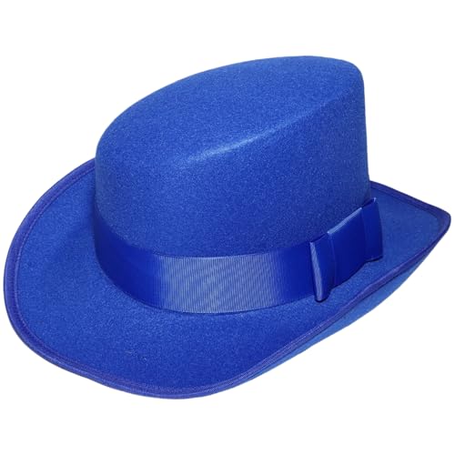 Agoky Gentleman Filzhut Viktorianischer Zauber Zylinderhut Für Halloween Magier Karnevalsparty Blau Einheitsgröße Agoky Gentleman Filzhut Viktorianischer Zauber Zylinderhut Für Halloween Magier Karnevalsparty Blau Einheitsgröße von Agoky