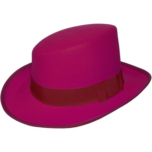 Agoky Gentleman Filzhut Viktorianischer Zauber Zylinderhut Für Halloween Magier Karnevalsparty Knalliges Pink Einheitsgröße Agoky Gentleman Filzhut Viktorianischer Zauber Zylinderhut Für Halloween Magier Karnevalsparty Knalliges Pink Einheitsgröße von Agoky